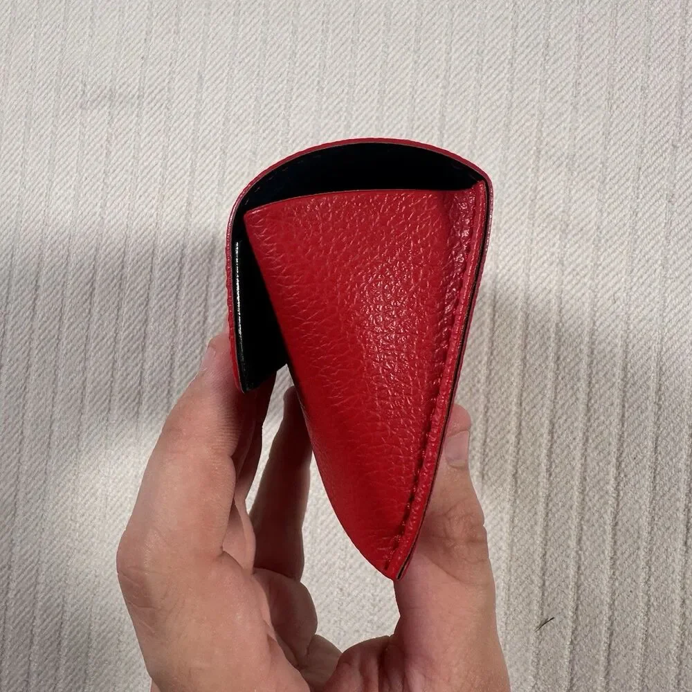 GUESS Red Faux Leather Eyeglasses Sunglasses Semi Hard Case